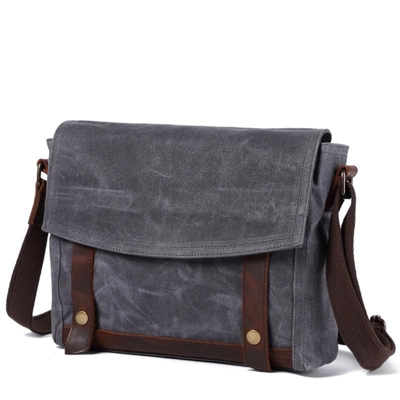 Vintage Messenger Bag Aus Canvas Umhängetasche Für Herren