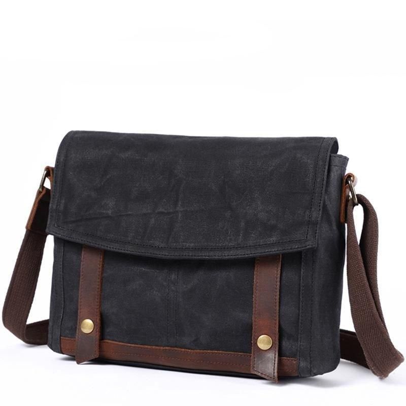 Vintage Messenger Bag Aus Canvas Umhängetasche Für Herren