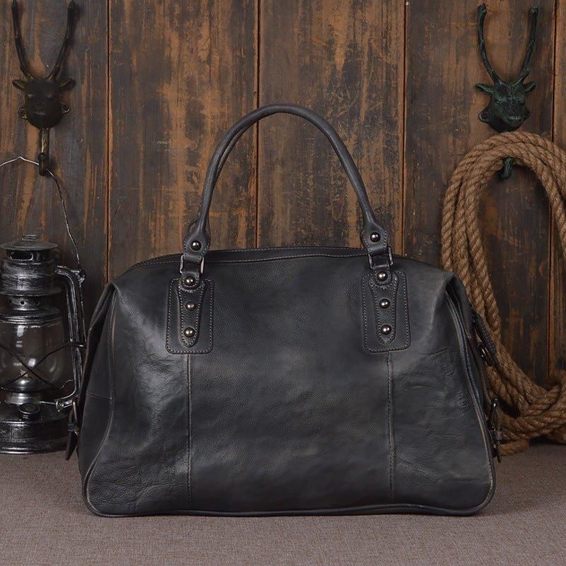 Vintage-reisetasche Aus Leder Für Herren Und Damen