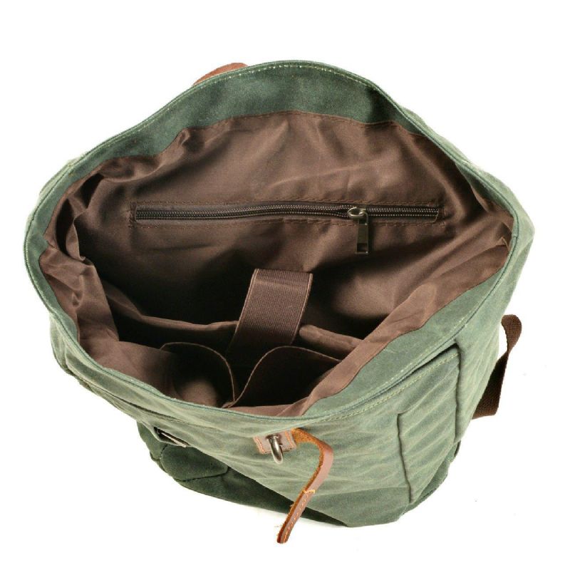 Vintage-rolltop-rucksack Für Herren Laptop