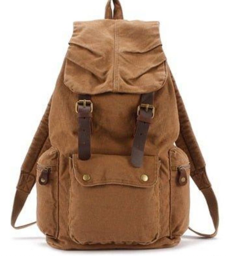 Vintage-rucksack Aus Baumwoll-canvas