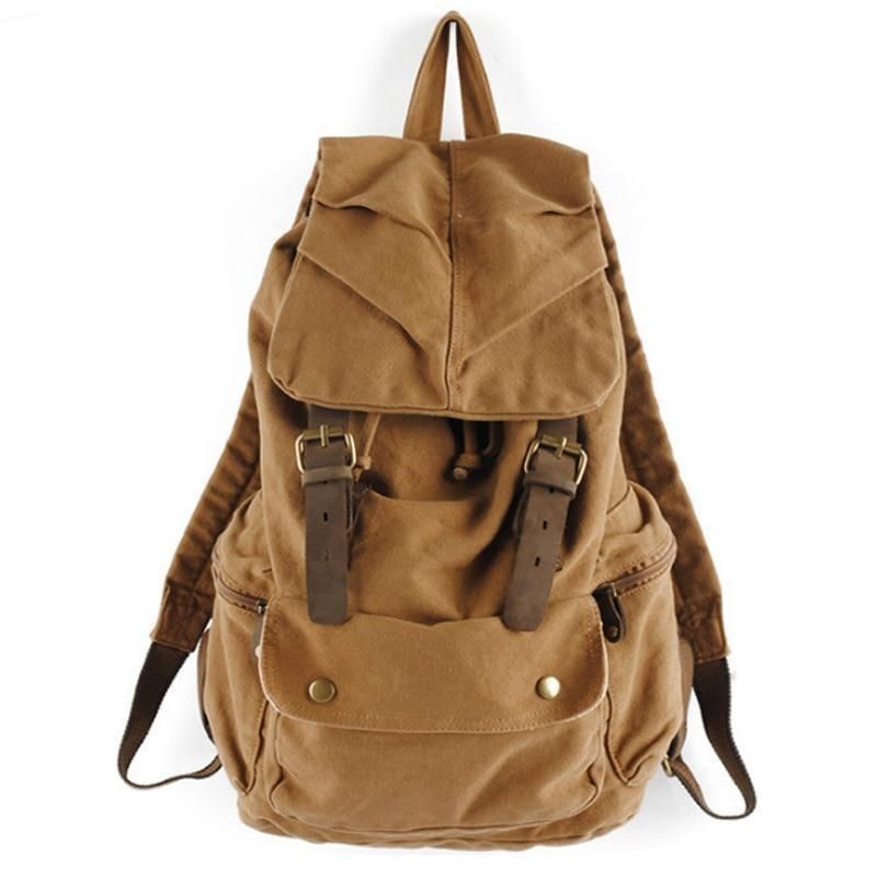 Vintage-rucksack Aus Baumwoll-canvas