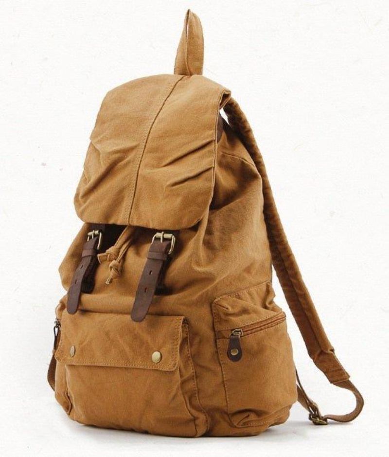 Vintage-rucksack Aus Baumwoll-canvas