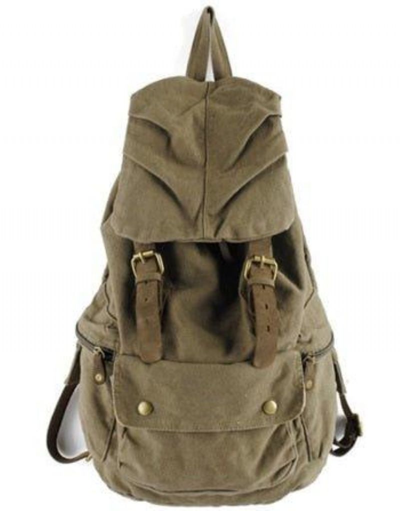 Vintage-rucksack Aus Baumwoll-canvas