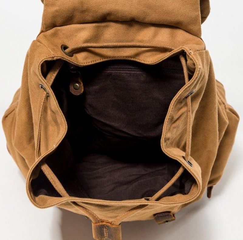 Vintage-rucksack Aus Baumwoll-canvas