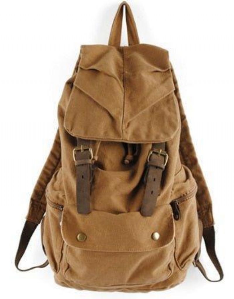 Vintage-rucksack Aus Baumwoll-canvas