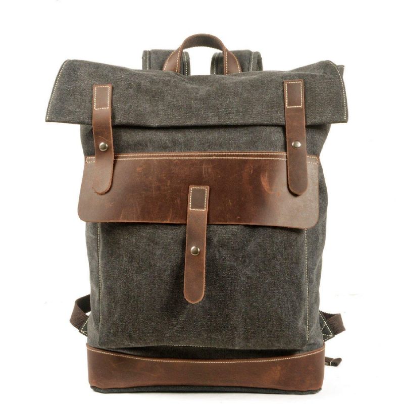 Vintage-rucksack Aus Canvas College-rucksäcke