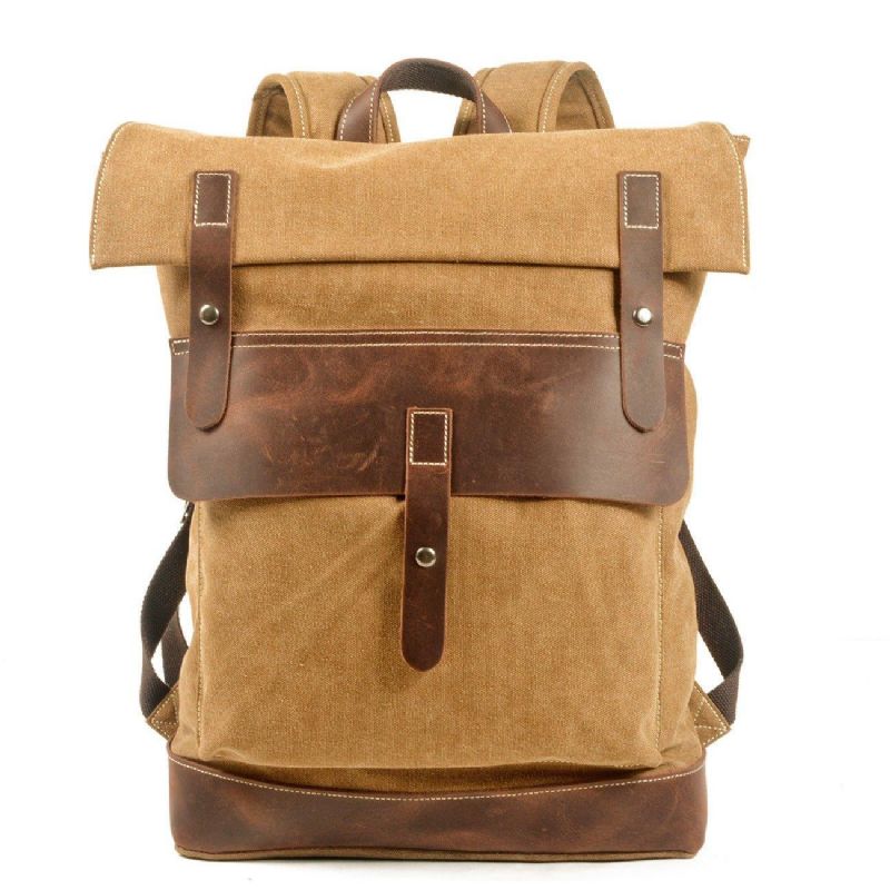 Vintage-rucksack Aus Canvas College-rucksäcke