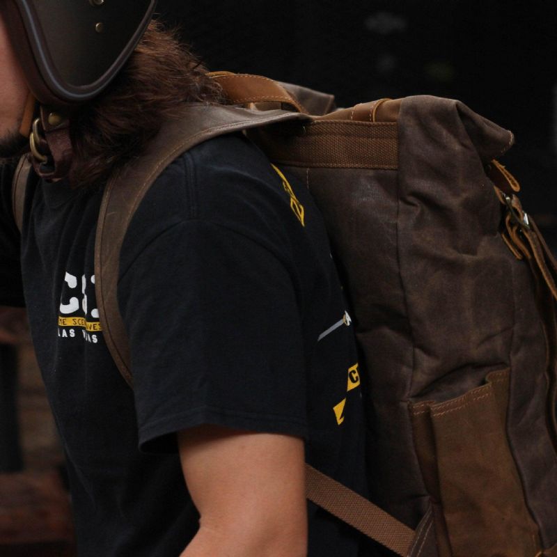 Vintage-rucksack Aus Canvas Für Herren