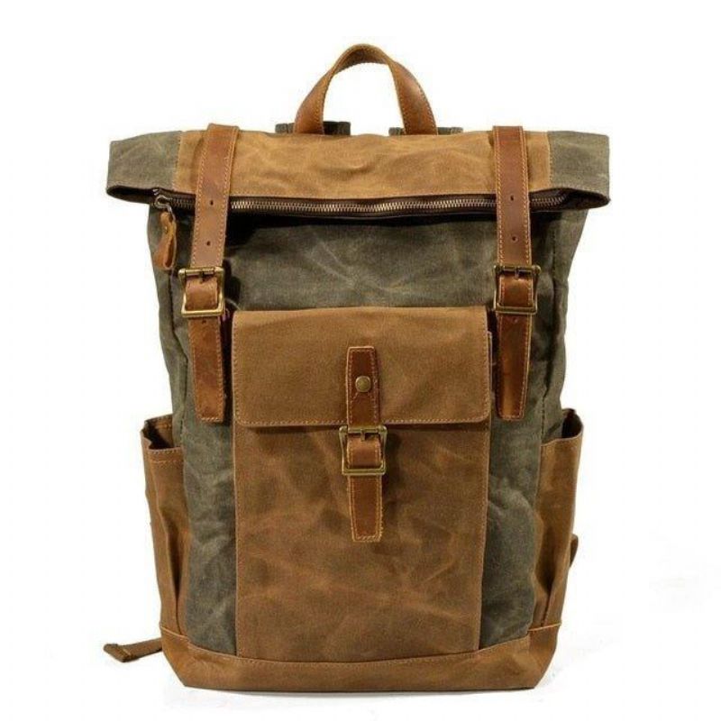 Vintage-rucksack Aus Canvas Für Herren