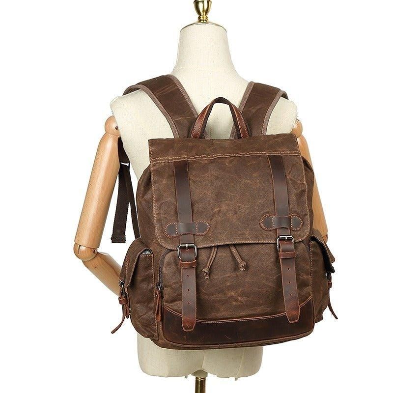 Vintage-rucksack Aus Canvas Im Vintage-stil Für Reisen Und Schule