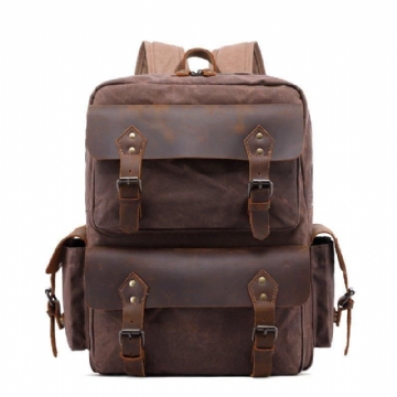 Vintage-rucksack Aus Canvas Laptop