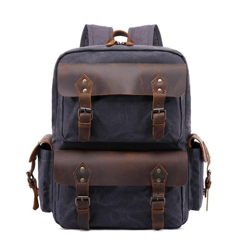 Vintage-rucksack Aus Canvas Laptop