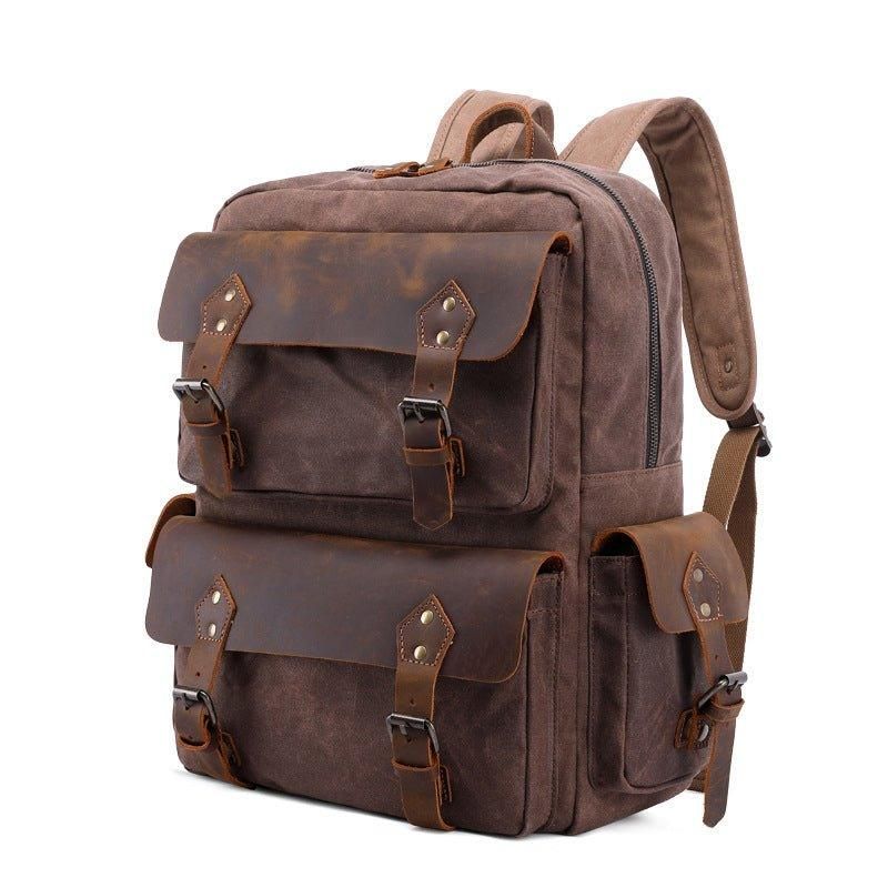 Vintage-rucksack Aus Canvas Laptop