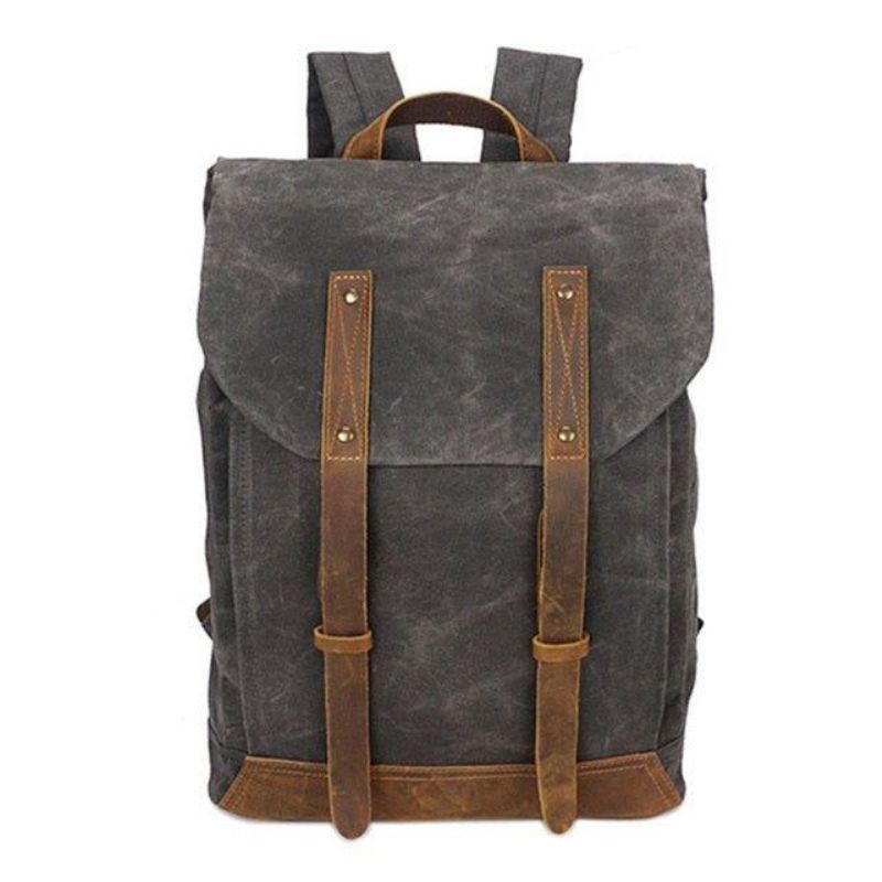 Vintage-rucksack Aus Canvas Laptop Für Herren