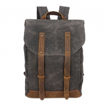 Vintage-rucksack Aus Canvas Laptop Für Herren