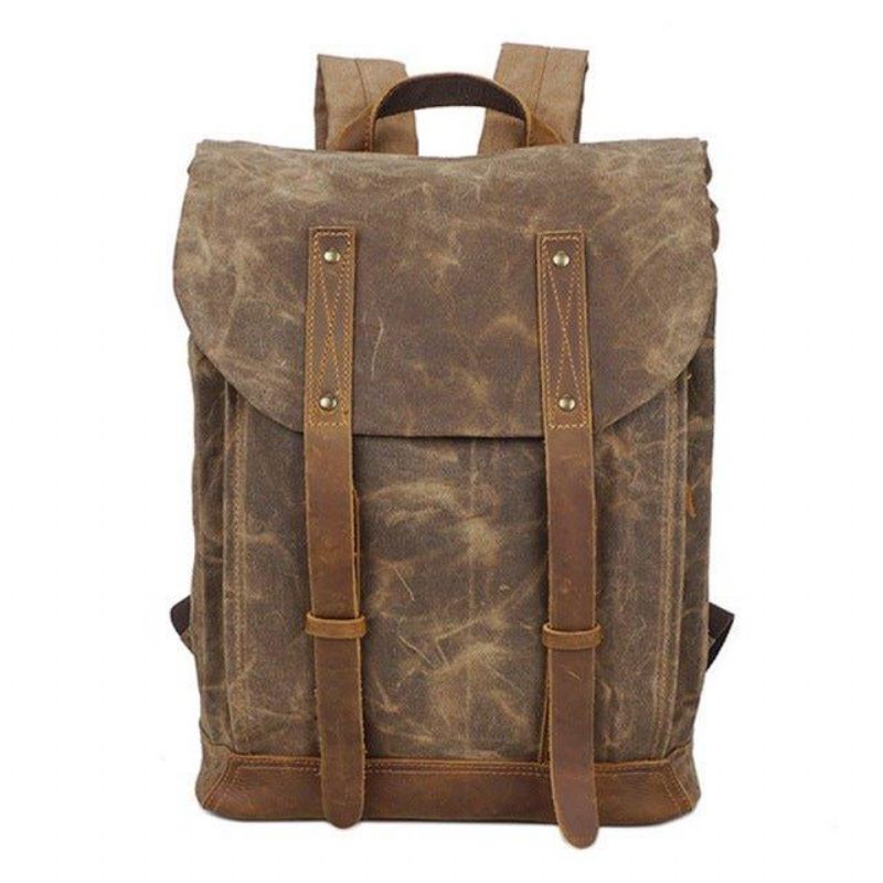 Vintage-rucksack Aus Canvas Laptop Für Herren