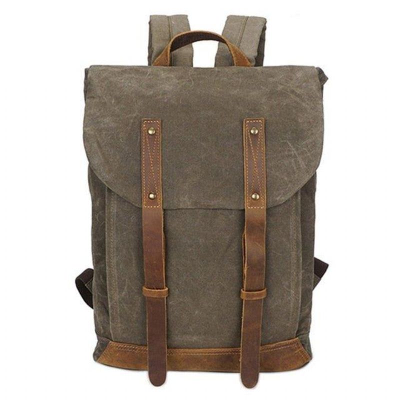 Vintage-rucksack Aus Canvas Laptop Für Herren