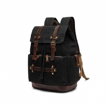 Vintage-rucksack Aus Canvas Mit Laptop-hülle