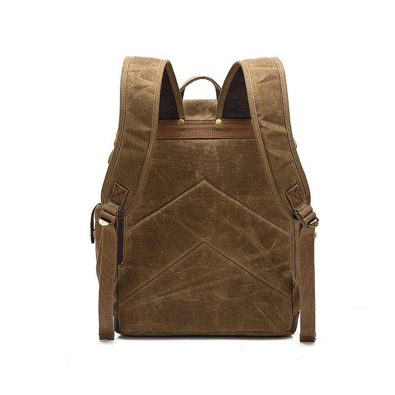 Vintage-rucksack Aus Canvas Mit Laptop-hülle