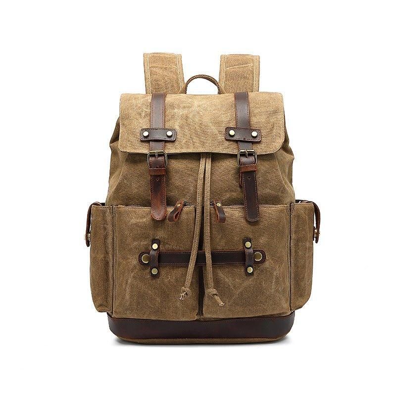 Vintage-rucksack Aus Canvas Mit Laptop-hülle