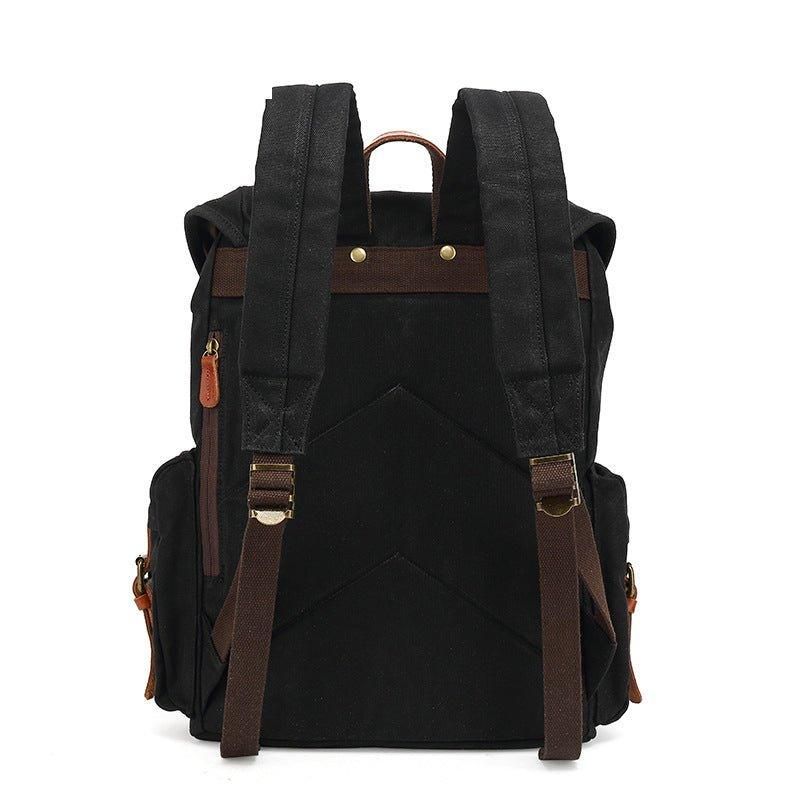 Vintage-rucksack Aus Gewachstem Canvas