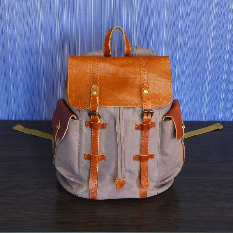 Vintage-rucksack Aus Leder