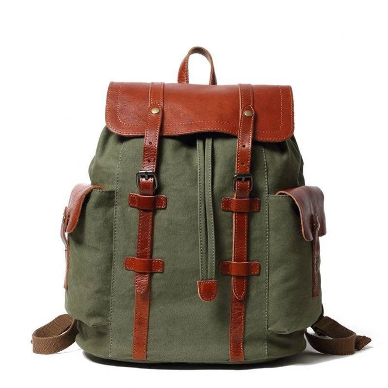 Vintage-rucksack Aus Leder