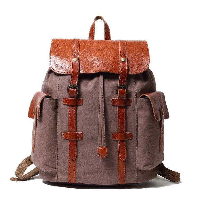 Vintage-rucksack Aus Leder