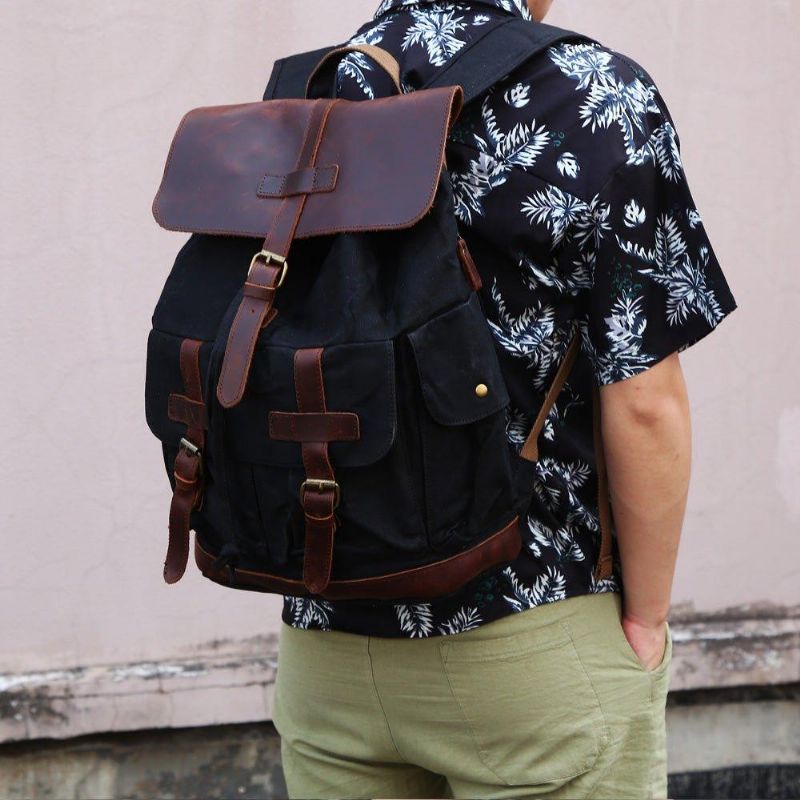 Vintage-rucksack Für Herren Laptop