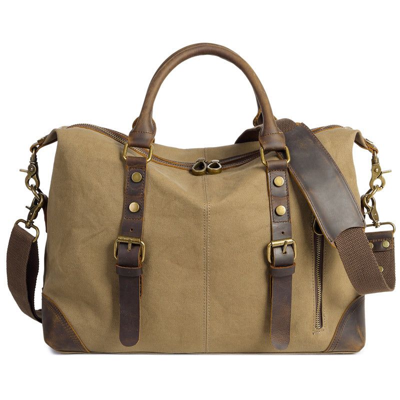 Vintage-schultertasche Aus Canvas Für Laptops Und Reisen Im Freien