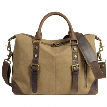 Vintage-schultertasche Aus Canvas Für Laptops Und Reisen Im Freien