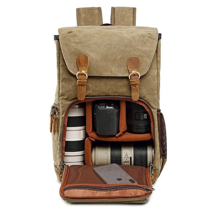 Wasserdichte Canvas-tasche Für Dslr- Und Spiegellose Kameras