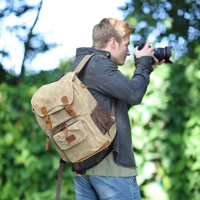 Wasserdichte Canvas-tasche Für Dslr- Und Spiegellose Kameras