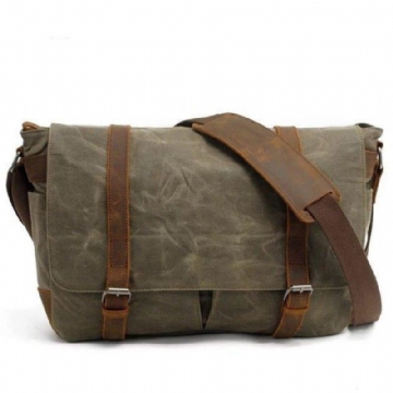 Wasserdichte Messenger-tasche Aus Canvas Für 14-zoll-laptop