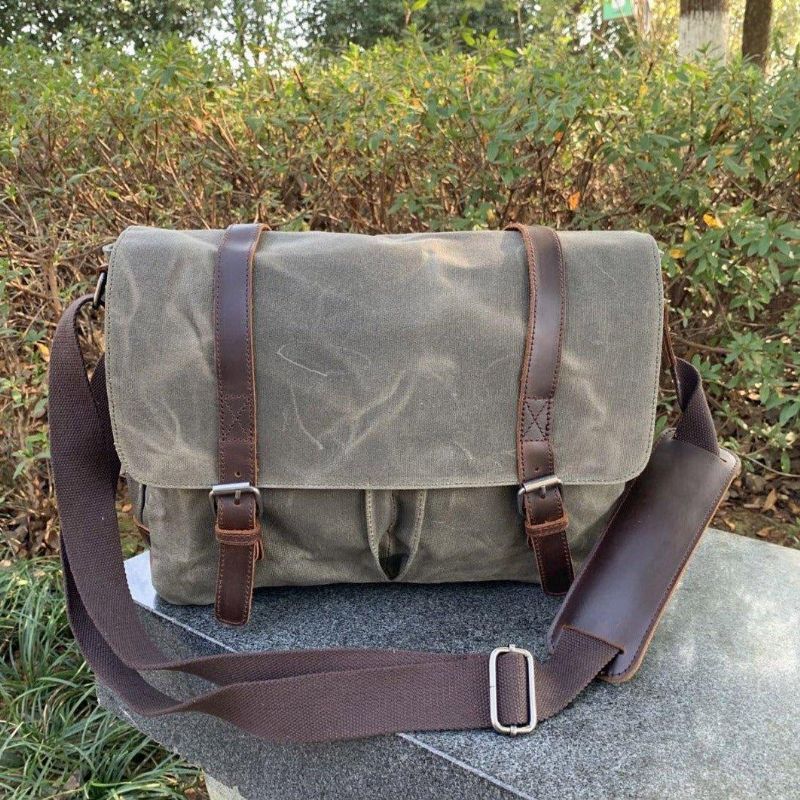 Wasserdichte Messenger-tasche Aus Canvas Für 14-zoll-laptop