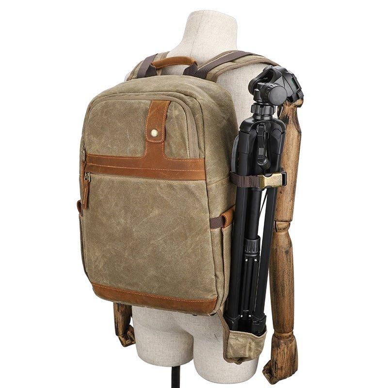 Wasserdichter Canvas-rucksack Mit Kamerafach