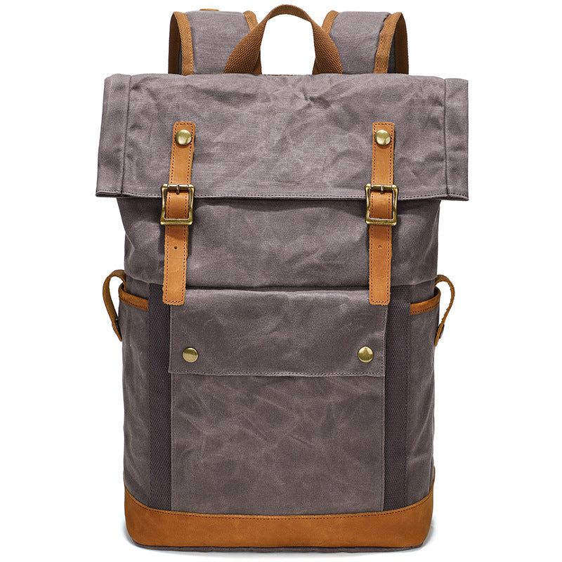 Wasserdichter Rucksack Aus Gewachstem Canvas Für 15-zoll-laptop