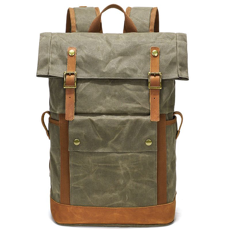 Wasserdichter Rucksack Aus Gewachstem Canvas Für 15-zoll-laptop