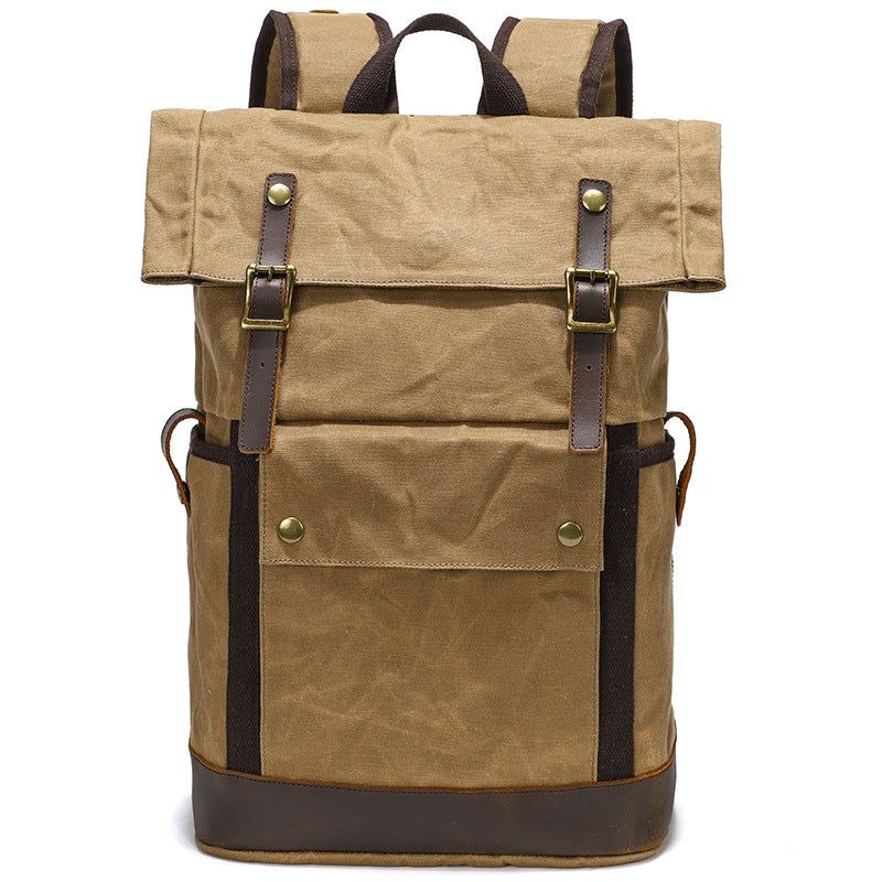 Wasserdichter Rucksack Aus Gewachstem Canvas Für 15-zoll-laptop