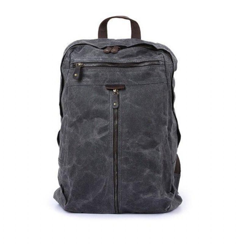 Wasserdichter Rucksack Aus Gewachstem Canvas Für Laptops Tagesrucksack