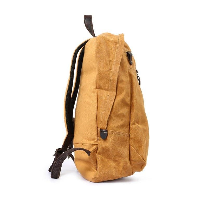 Wasserdichter Rucksack Aus Gewachstem Canvas Für Laptops Tagesrucksack