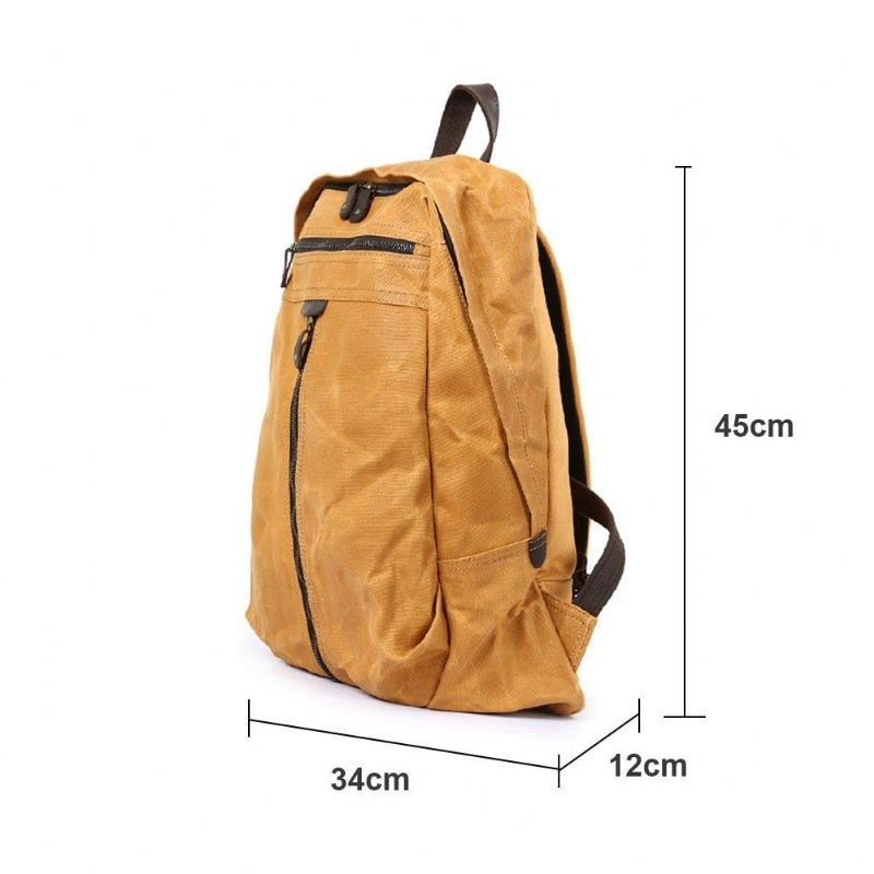 Wasserdichter Rucksack Aus Gewachstem Canvas Für Laptops Tagesrucksack