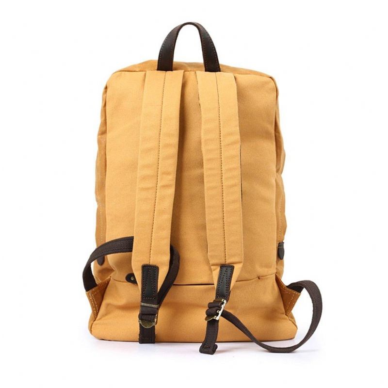 Wasserdichter Rucksack Aus Gewachstem Canvas Für Laptops Tagesrucksack