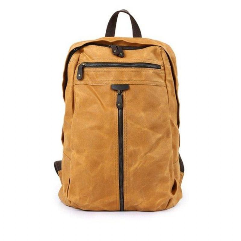 Wasserdichter Rucksack Aus Gewachstem Canvas Für Laptops Tagesrucksack