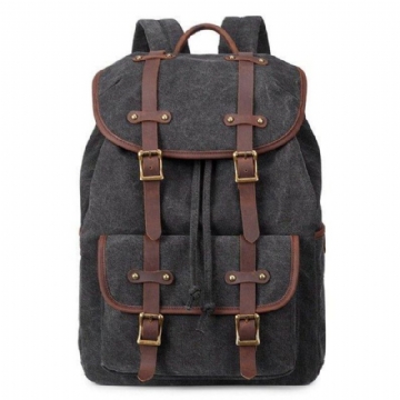 Wasserdichter Vintage-rucksack Aus Canvas Für Herren 15 Zoll