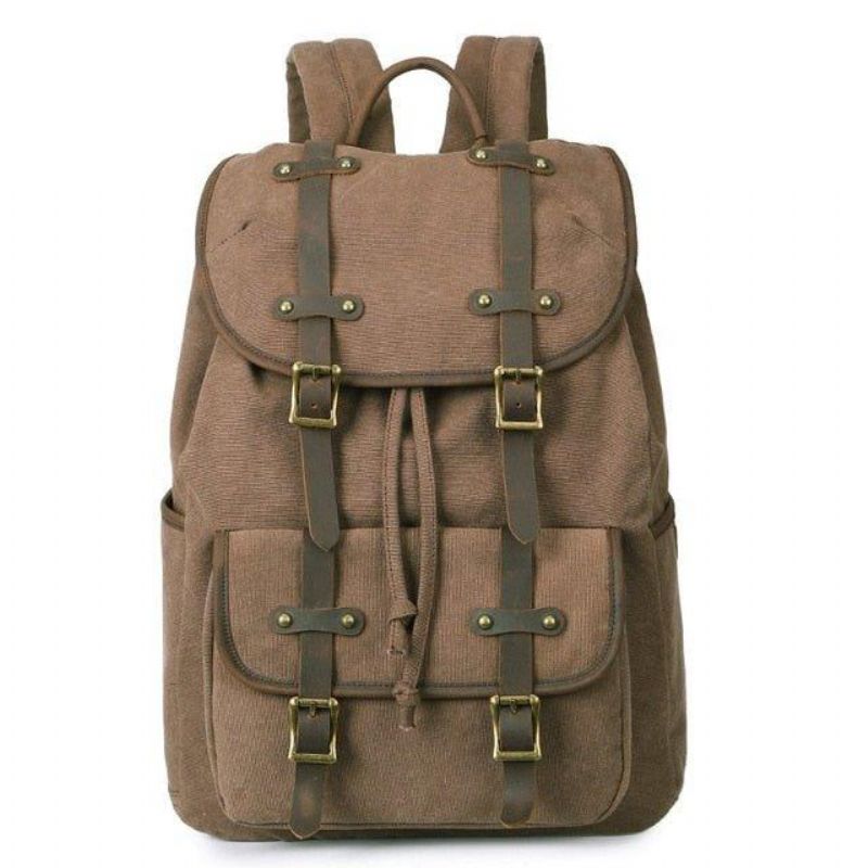 Wasserdichter Vintage-rucksack Aus Canvas Für Herren 15 Zoll