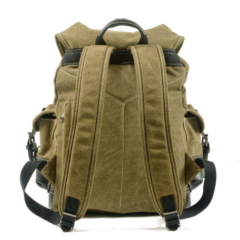 Wasserdichter Vintage-rucksack Aus Gewachstem Canvas Für Herren