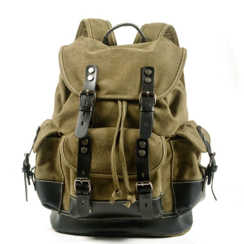 Wasserdichter Vintage-rucksack Aus Gewachstem Canvas Für Herren