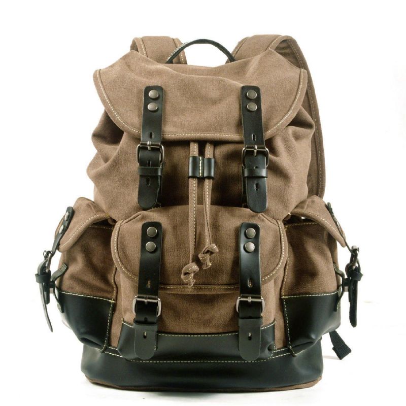 Wasserdichter Vintage-rucksack Aus Gewachstem Canvas Für Herren